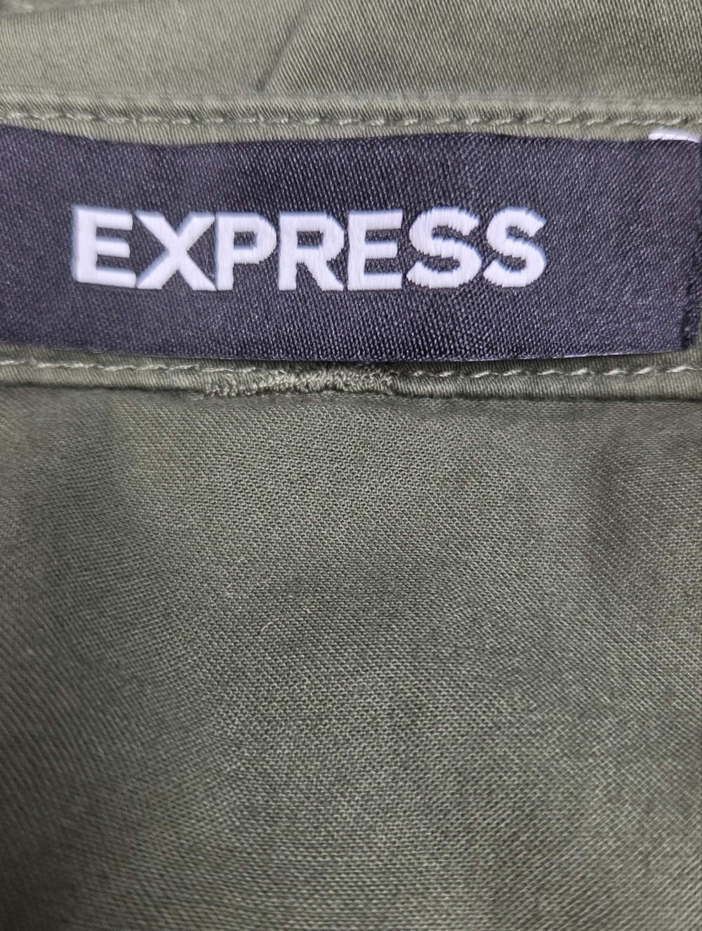 Express Olive Green Utility Belted Mini Skirt - Picture 5 of 7